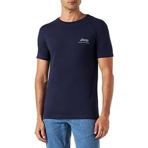 Jeep T-shirt heren, Deep Blue/Natural Maat, S