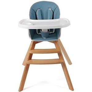 CHIC 4 BABY 332 45 hoge stoel FIETE, kinderkinderstoel van hout, blauw, 6,1 kg