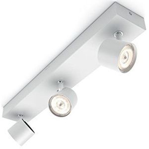 Philips Star opbouwspot 3-lichts - Wit - Dimbaar - Draaibare spots - Geïntegreerde LED-lampen - Metaal