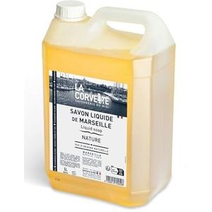 La Corvette Marseille Vloeibare Zeep Naturel – 5L Navulverpakking – 96% Natuurlijke Ingrediënten – Plantaardige Zeep Zonder Parabenen
