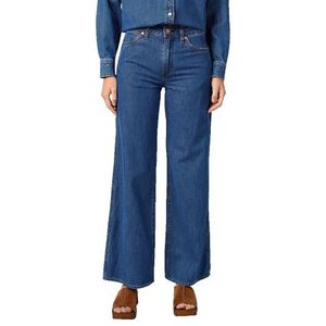 Wrangler Damesjeans World Wide, Wide Leg Fit, brede pijpen, Real Blue, 29W / 32L