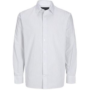 JACK & JONES Herenhemd, relaxed fit overhemd, cloud dancer, M