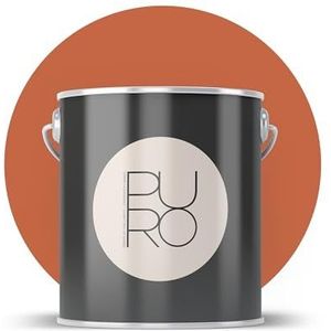 Livingwalls PURO Premium muurverf c9006 - schilderverf met zeer hoge dekking - matte hoogwaardige binnenverf in rood, oranje - 5 l