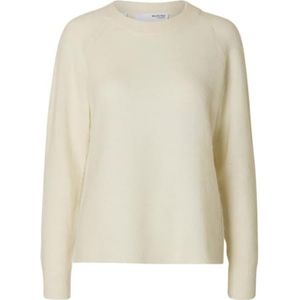 SELECTED FEMME Gebreide damestrui met lange mouwen, wit (snow white), S