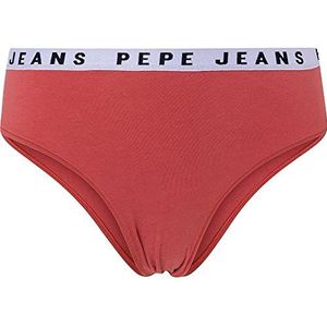 Pepe Jeans Effen Braziliaanse bikini stijl ondergoed voor dames, Rood (Rood), M