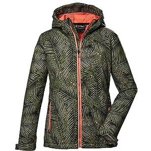 killtec meisjes Softshelljas/outdoorjas met capuchon KOS 346 GRLS SFTSHLL JCKT, light olive, 164, 41888-000