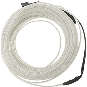 BeMatik - 1,3 mm transparant-witte, elektroluminescerende kabel in batterijrol van 5 m