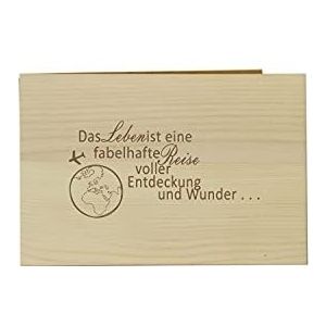 Originele houten wenskaart - spreukkaart - 100% handgemaakt in Oostenrijk, van dennenhout gemaakte cadeaukaart, wenskaart, vouwkaart, ansichtkaart