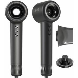 OBA HY01PRO haardroger: Phone 500 miljoen negatieve ionen, brushless 120.000 tpm, luchtstroomsnelheid 75 m/s, 358 g, stil 54 dB, professionele haardroger