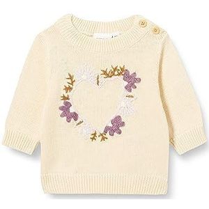 Bestseller A/S Baby-meisje Nbflifine Ls Knit trui, Buttercream, 50 cm