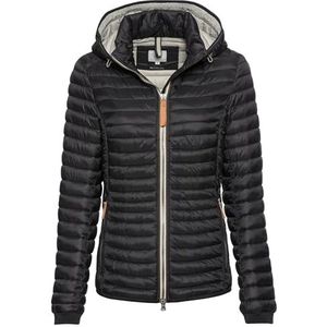 camel active Lichte gewatteerde jas met afneembare capuchon, zwart, 44