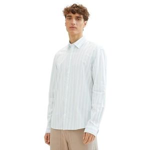 TOM TAILOR Denim Herenhemd, 35677 - Sea Foam Stripe, XXL