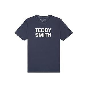 Teddy Smith, Ticlass 3 MC Jr T-shirt voor jongens, Volledig marineblauw, 18 Jaren