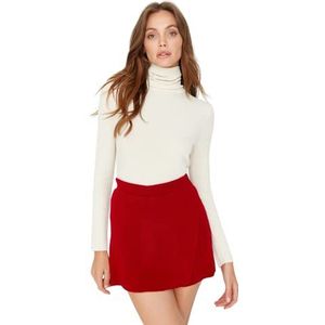 Trendyol Dames Mini Bodycon Bodycon Knitwear Rok, Rood, M