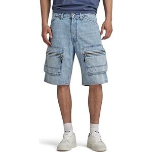Korte Broeken - Effen - Blauw Denim - Loosefit