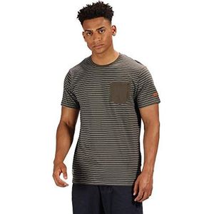 Regatta Teagan Coolweave T-shirt voor heren, gestreepte borstzak, T-shirt