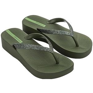 Ipanema Dames Mesh Chic Plat FEM Flipflop, groen/glitter, 37 EU, Green Glitter, 37 EU