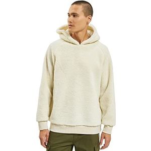 Urban Classics Sherpa hoodie Sweatshirt met capuchon heren, wit (offwhite 00555), XXL