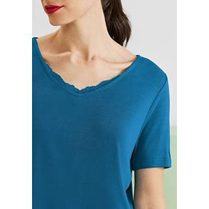 Street One Damesshirt met korte mouwen, Deep Splash Blue, 34