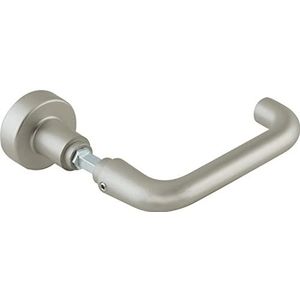 Dorma Glas Deurkrukgarnituur (wisselgarnituur) voor glazen deuren, ronde deurgreep, met wisselpen, glasdeurbeslag aluminium roestvrij staal effect