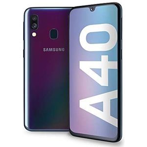Samsung Galaxy A40 Enterprise Edition Smartphone, 5,9 inch Super AMOLED-display, 64 GB uitbreidbaar, RAM 4 GB, accu 3100 mAh, 4G, Dual Sim, Android 9 Pie, Italiaanse versie, zwart