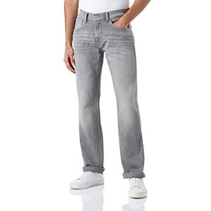 7 For All Mankind Heren The Straight Whisper Jeans, Grijs, Regular, Grijs, One Size