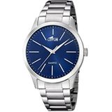 Lotus Analoog herenhorloge kwarts met roestvrijstalen armband 15959/A, Blauw, Armband