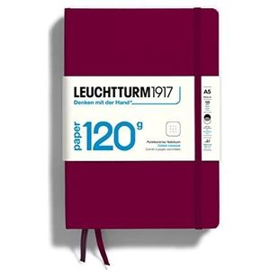 LEUCHTTURM1917 120G Special Edition Medium A5 Dotted Hardcover Notebook (Port rood ) 203 Numberood Pages with 120gsm Paper