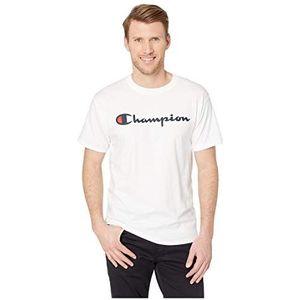 Champion heren T-Shirt Classic Graphic Tee,Wit,XS