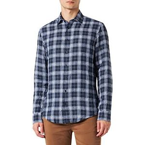 Seidensticker Men's Slim Fit shirt met lange mouwen, blauw, 40, blauw, 40