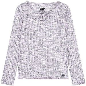 Levi's Meisjes Lvg Space Dye Ls Knit Top 3ej164 T-shirt, Paarse Roos, 3 Jaren