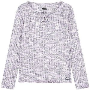 Levi's Lvg Space Dye Ls gebreide top 3ej164 T-shirt voor meisjes, Paarse Roos, 3 jaar