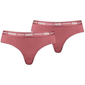 PUMA Dames Cotton Modal Brazilian Bikini Style Underwear, Heartfelt, S