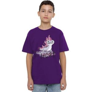 Frozen Bruni The Fire Spirit is Bringin' The Heat Unisex T-shirt voor kinderen, paars, 3-4 jaar, Paars, 3-4 jaar