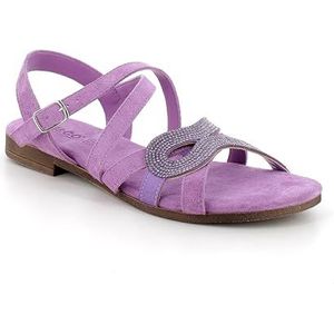 imac spa D.BABILA Platte sandalen voor dames, paars, 36 EU, Lila, 36 EU