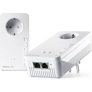 Devolo Magic 1 - 1200 Wifi AC Starter Kit dLAN 2.0: Powerline Starterkit voor een betrouwbare WLAN ac eenvoudig via stroomleiding door muren en plafonds, slim mesh netwerk
