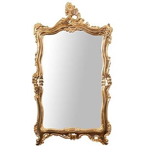 Biscottini Vintage spiegel, 120 x 75 cm, wandspiegel voor badkamer en slaapkamer, barokke spiegel