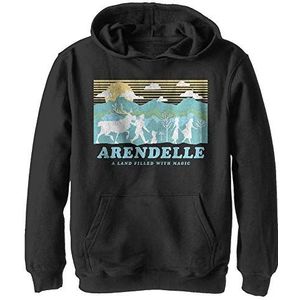 Frozen 2 Arendelle Boy's hoodie, fleece, zwart, small, Schwarz, S