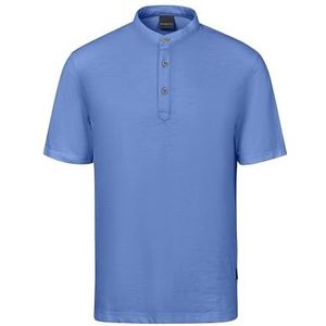 bugatti Poloshirt voor heren, opstaande kraag, korte mouwen, moderne pasvorm, 340-blauwgrijs, L