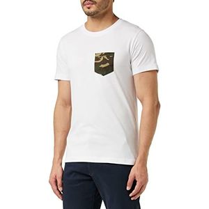 Urban Classics Camo Pocket Tee Herenshirt met korte mouwen, wit/camouflage, M