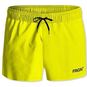 FREEGUN Zwembroek voor heren, strand, zwemshorts, sneldrogend, comfortabel met zakken, Neon geel, M