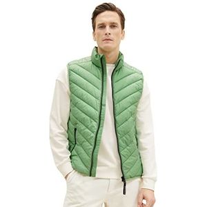 TOM KLEERMAKER Lichtgewicht Gewatteerd Herengilet Vest met Opstaande Kraag van Gerecycled Polyester