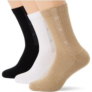 HUGO - RIB LOGO_CC_M - Sokken - Medium Beige - 3P QS RIB TAPE MD