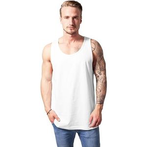 Urban Classics Heren Jersey Big Tank Tanktop, verkrijgbaar in vele verschillende kleuren, maten S tot XXL, wit, M