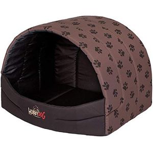 Hobbydog Prompter Hondenbed, Size 3, Lichtbruin met Paws Print