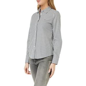 Tommy Hilfiger Dames Essential STP regulier shirt casual shirts, blauw, 46, Ithaka Stp/Desert Sky, 72 NL