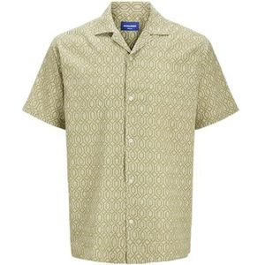 JACK & JONES Jorseersucker AOP Shirt Ss voor heren, cedar, S