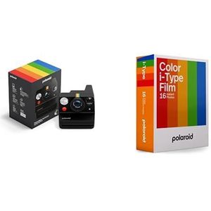 Polaroid - Now+ Generation 3 - Instantcamera Bluetooth-verbonden + kleurenfilm (16 filmpakket) - Zwart