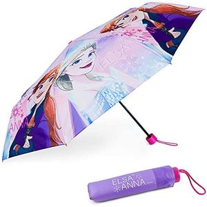 Windproof Frozen Paraplu Voor Kinderen - BONNYCO | Opvouwbare Paraplu met Tas, Rugzak of Reistas | Compacte Paraplu met Stevige Structuur | Mini-paraplu voor Meisjes - Origineel Geschenk voor Meisjes