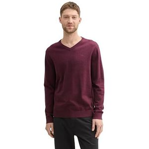 TOM TAILOR heren trui, 36294 - Grape Red Melange, XXL